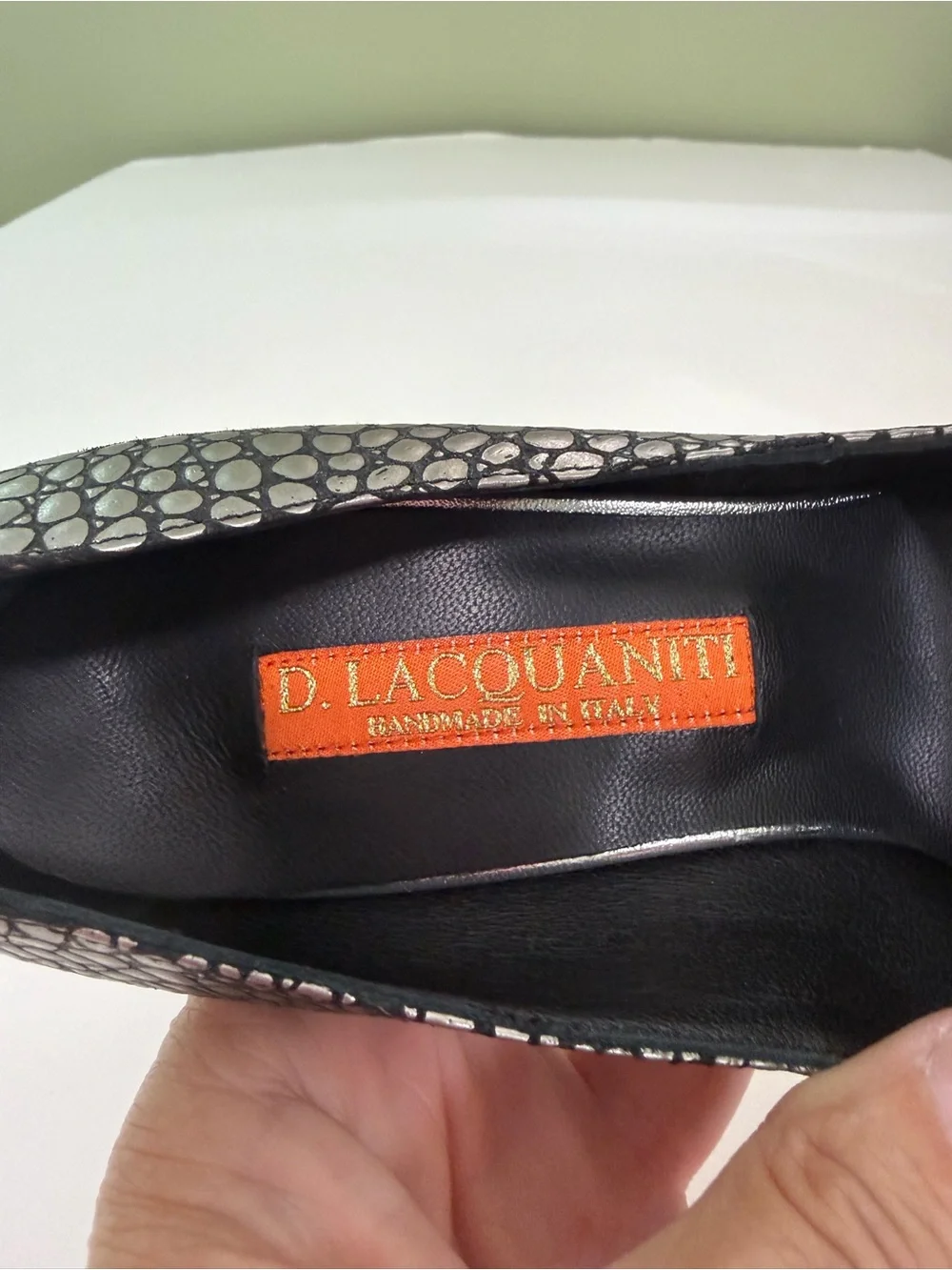 NEW D. Lacquaniti pumps heels woman 6 limited edition handmade Italy Luxery
